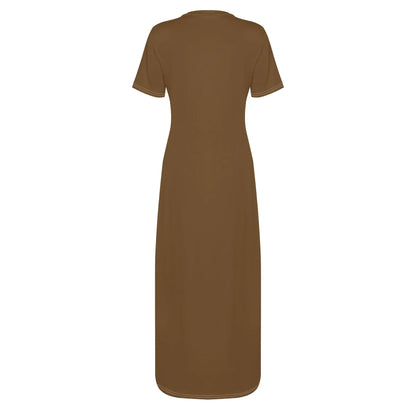 braunes-short-sleeve-long-dress-long-dress-jlr-design-4 - JLR Design