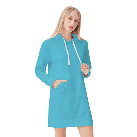 bright-summer-sky-damen-hoodiekleid-warmes-velvet-kapuzenkleid-aus-weichem-samt-fleece-hoodiekleid-jlr-design-1 - JLR Design