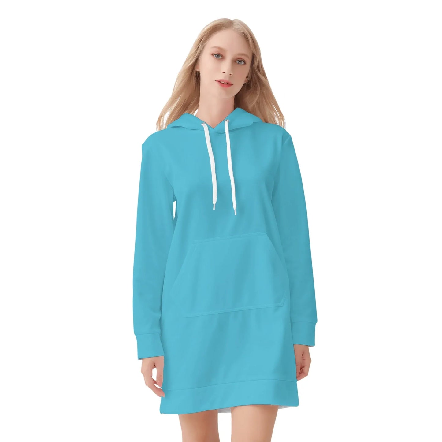 bright-summer-sky-damen-hoodiekleid-warmes-velvet-kapuzenkleid-aus-weichem-samt-fleece-hoodiekleid-jlr-design-3 - JLR Design
