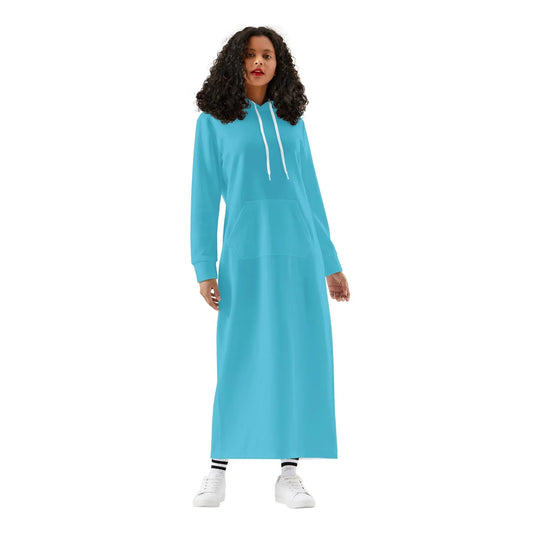 bright-summer-sky-damen-maxi-hoodiekleid-knochellanges-kapuzenkleid-aus-weich-angerautem-fleece-hoodiekleid-jlr-design-1 - JLR Design