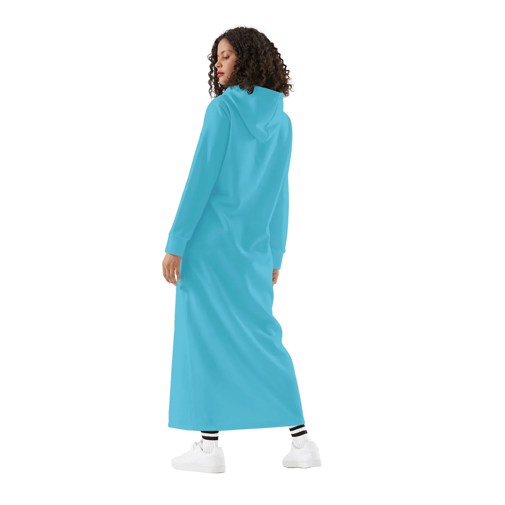 bright-summer-sky-damen-maxi-hoodiekleid-knochellanges-kapuzenkleid-aus-weich-angerautem-fleece-hoodiekleid-jlr-design-2 - JLR Design