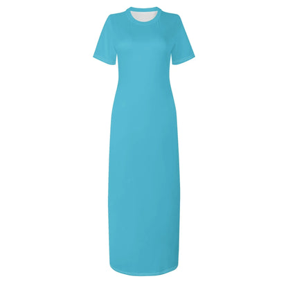 bright-summer-sky-short-sleeve-long-dress-long-dress-jlr-design-3 - JLR Design