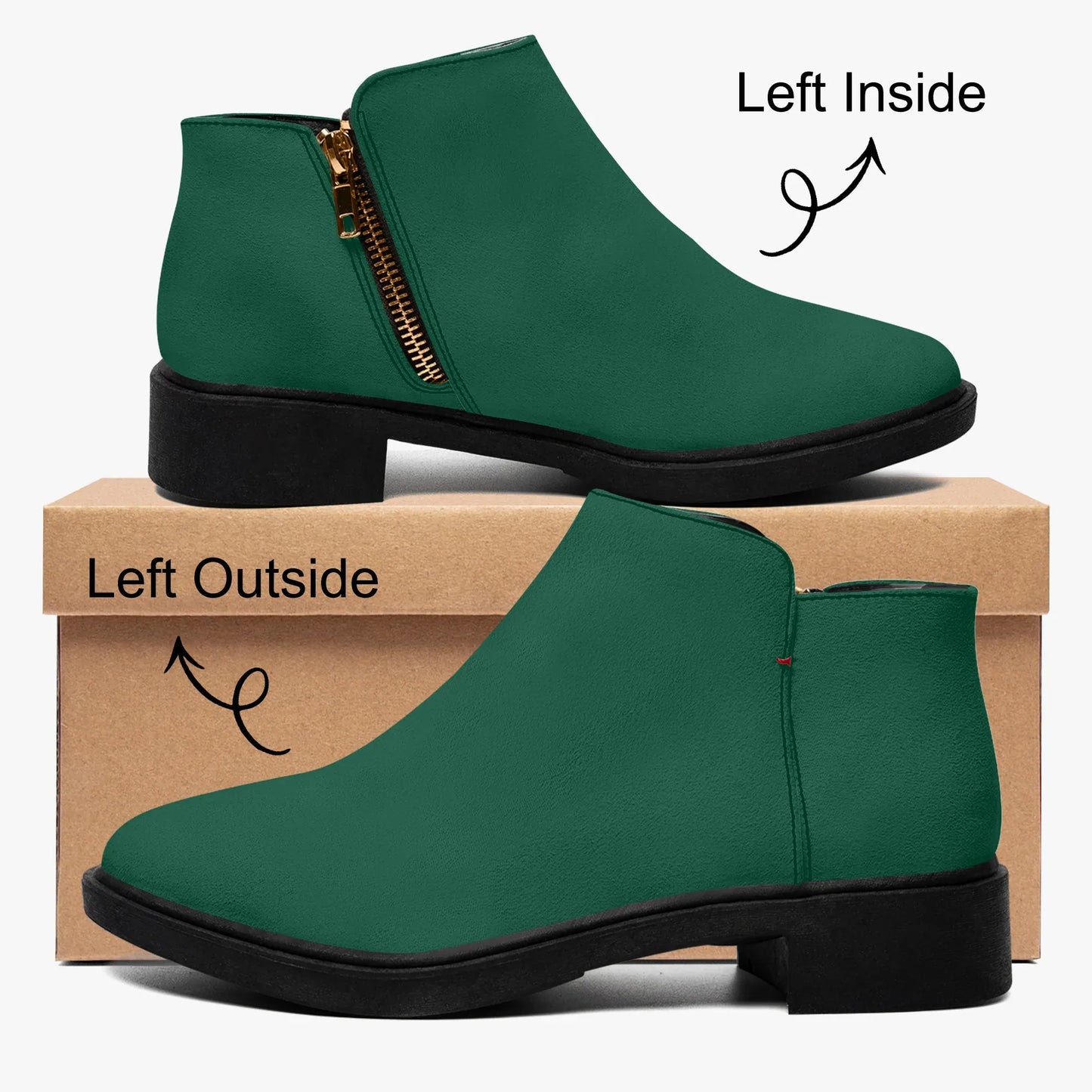 british-racing-green-elegante-reissverschluss-stiefeletten-stiefeletten-jlr-design-4 - JLR Design
