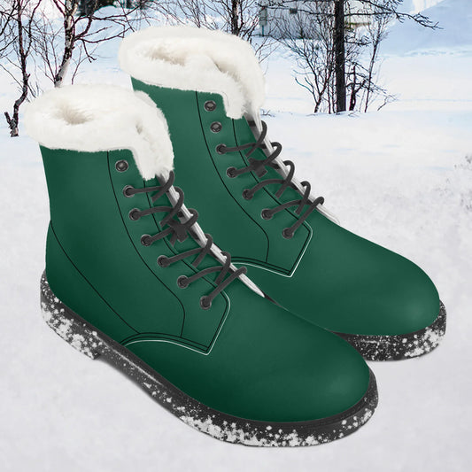 british-racing-green-faux-fur-leder-boots-boots-jlr-design-1 - JLR Design