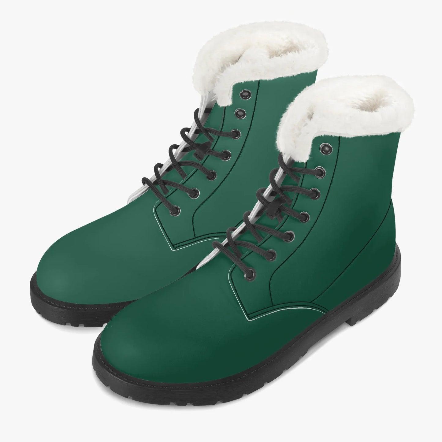 british-racing-green-faux-fur-leder-boots-boots-jlr-design-2 - JLR Design