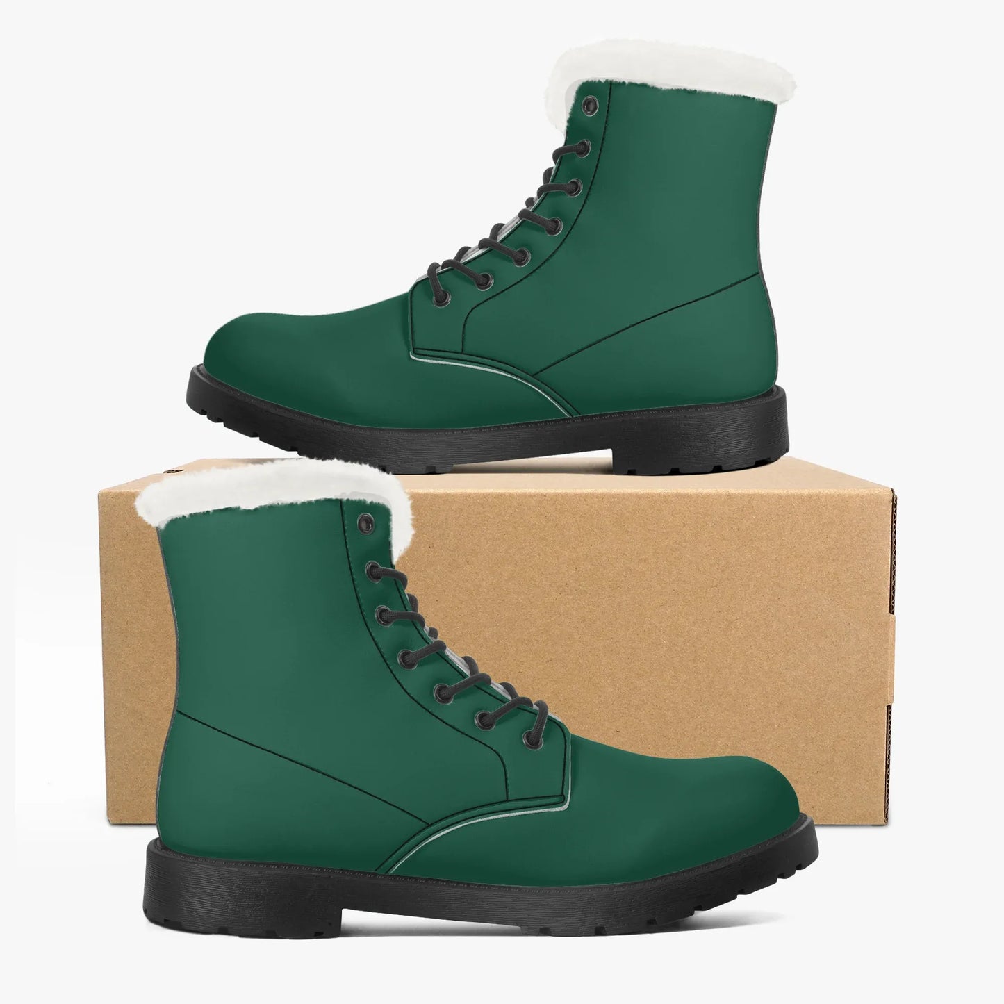 british-racing-green-faux-fur-leder-boots-boots-jlr-design-5 - JLR Design
