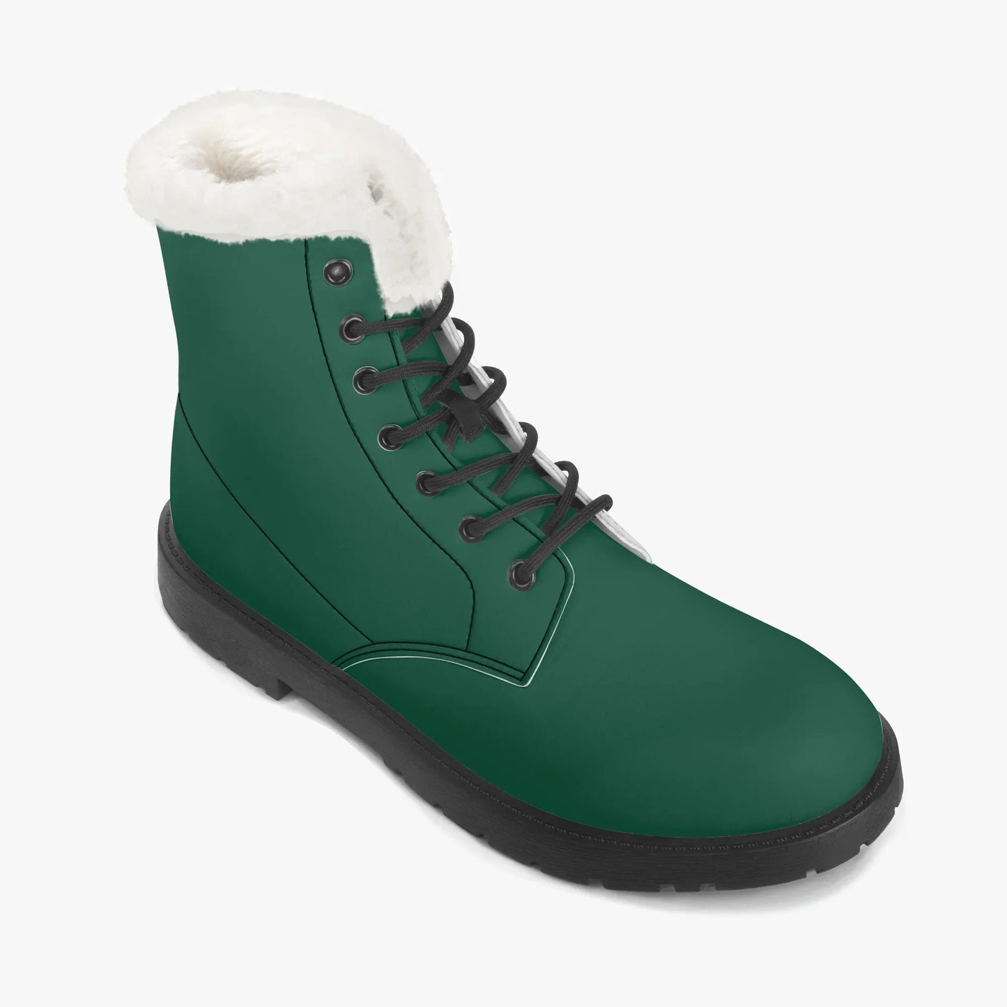 british-racing-green-faux-fur-leder-boots-boots-jlr-design-7 - JLR Design