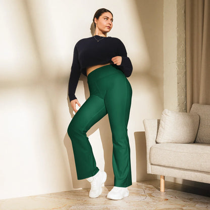 british-racing-green-high-waist-flare-leggings-flare-leggings-jlr-design-1 - JLR Design