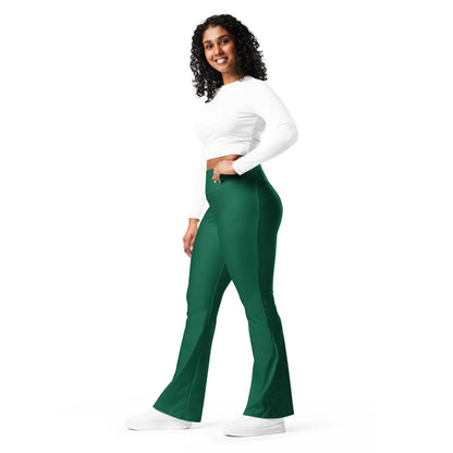 british-racing-green-high-waist-flare-leggings-flare-leggings-jlr-design-7 - JLR Design