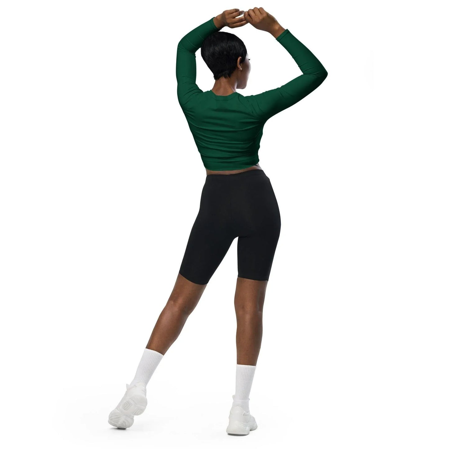 british-racing-green-long-sleeve-damen-crop-top-long-sleeve-crop-top-jlr-design-3 - JLR Design