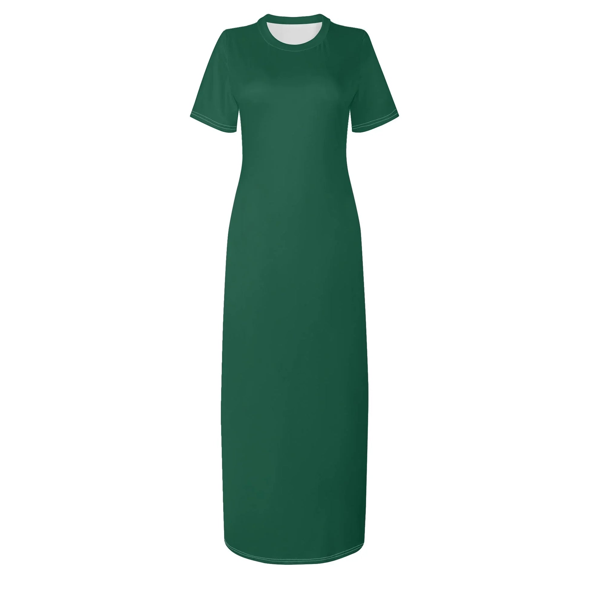 british-racing-green-short-sleeve-long-dress-long-dress-jlr-design-3 - JLR Design