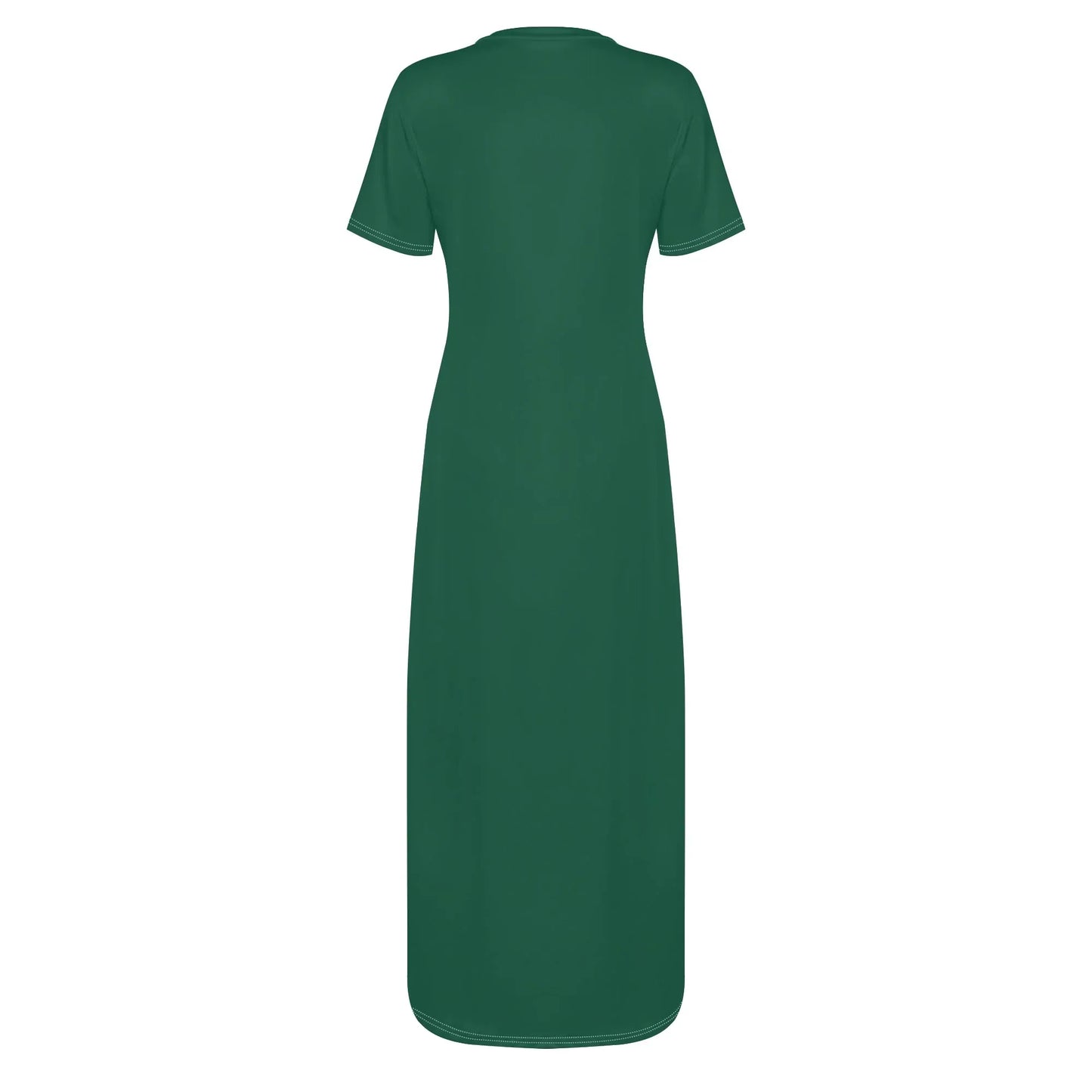 british-racing-green-short-sleeve-long-dress-long-dress-jlr-design-4 - JLR Design