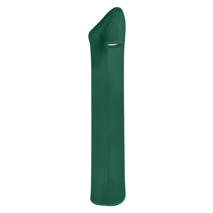 british-racing-green-short-sleeve-long-dress-long-dress-jlr-design-6 - JLR Design
