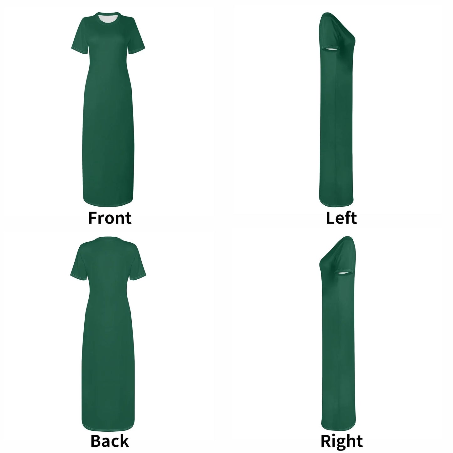 british-racing-green-short-sleeve-long-dress-long-dress-jlr-design-7 - JLR Design