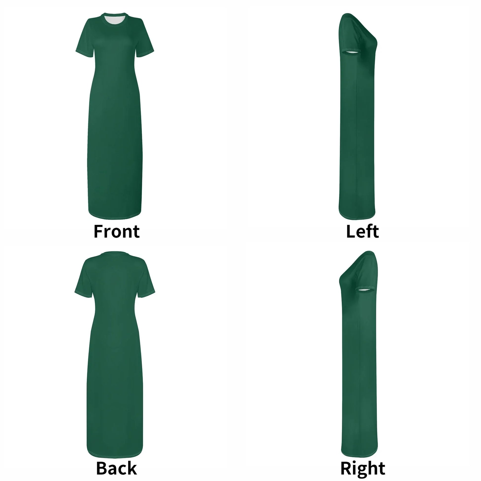 british-racing-green-short-sleeve-long-dress-long-dress-jlr-design-7 - JLR Design