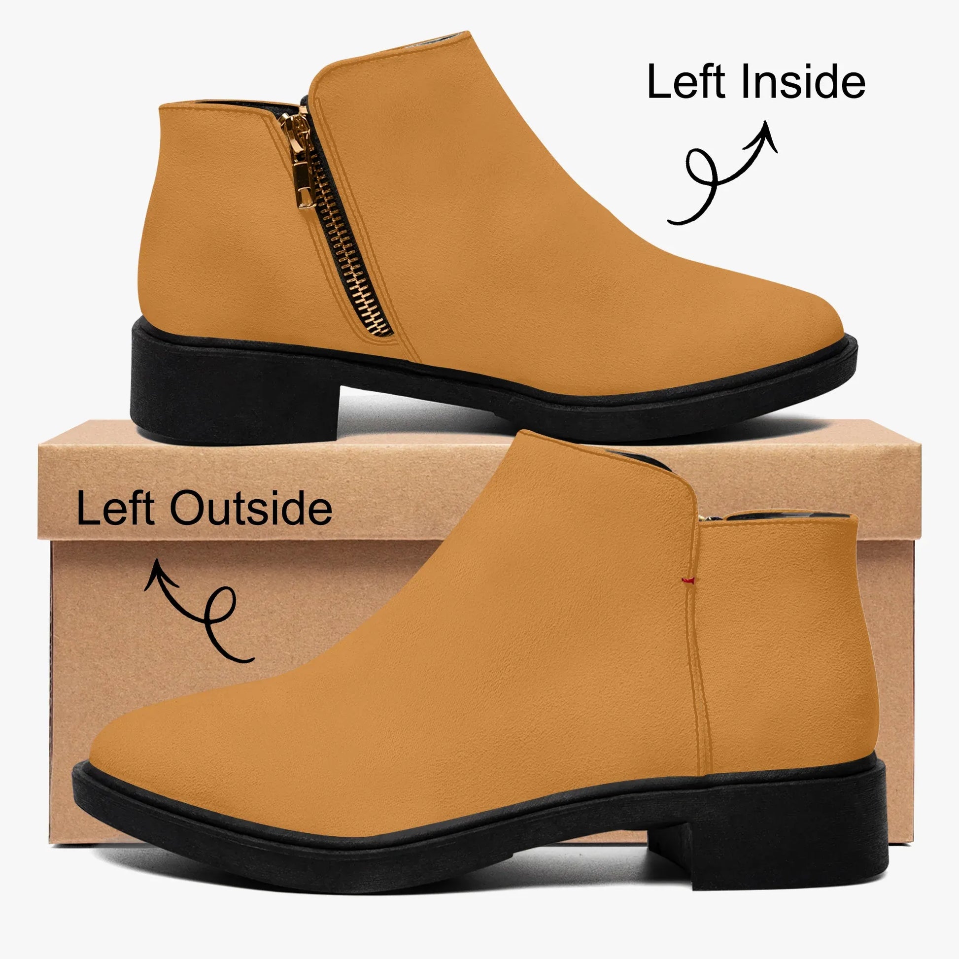bronze-elegante-reissverschluss-stiefeletten-stiefeletten-jlr-design-4 - JLR Design