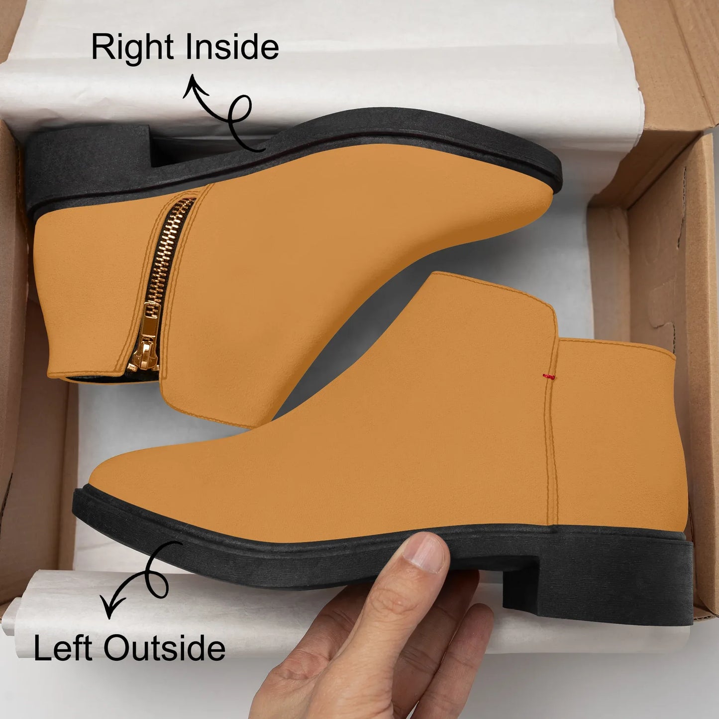 bronze-elegante-reissverschluss-stiefeletten-stiefeletten-jlr-design-8 - JLR Design
