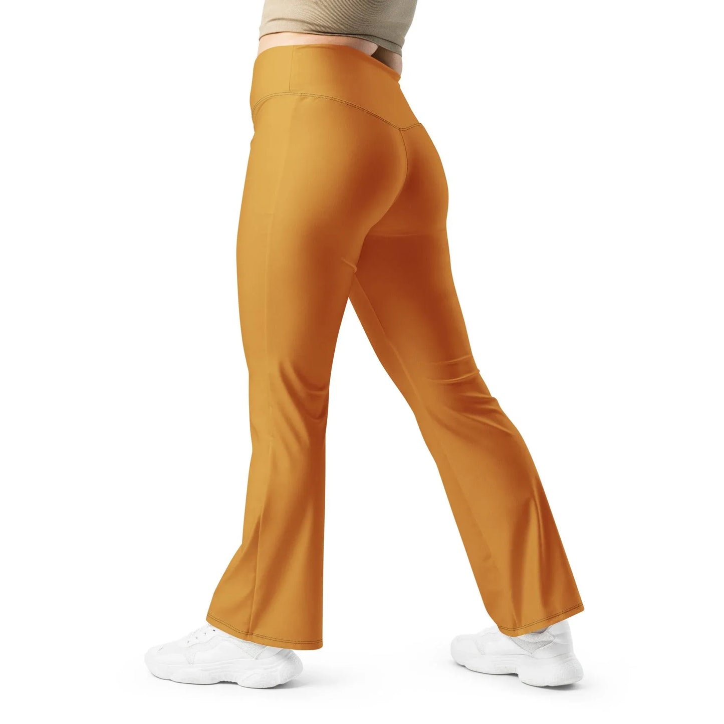 bronze-high-waist-flare-leggings-flare-leggings-jlr-design-5 - JLR Design