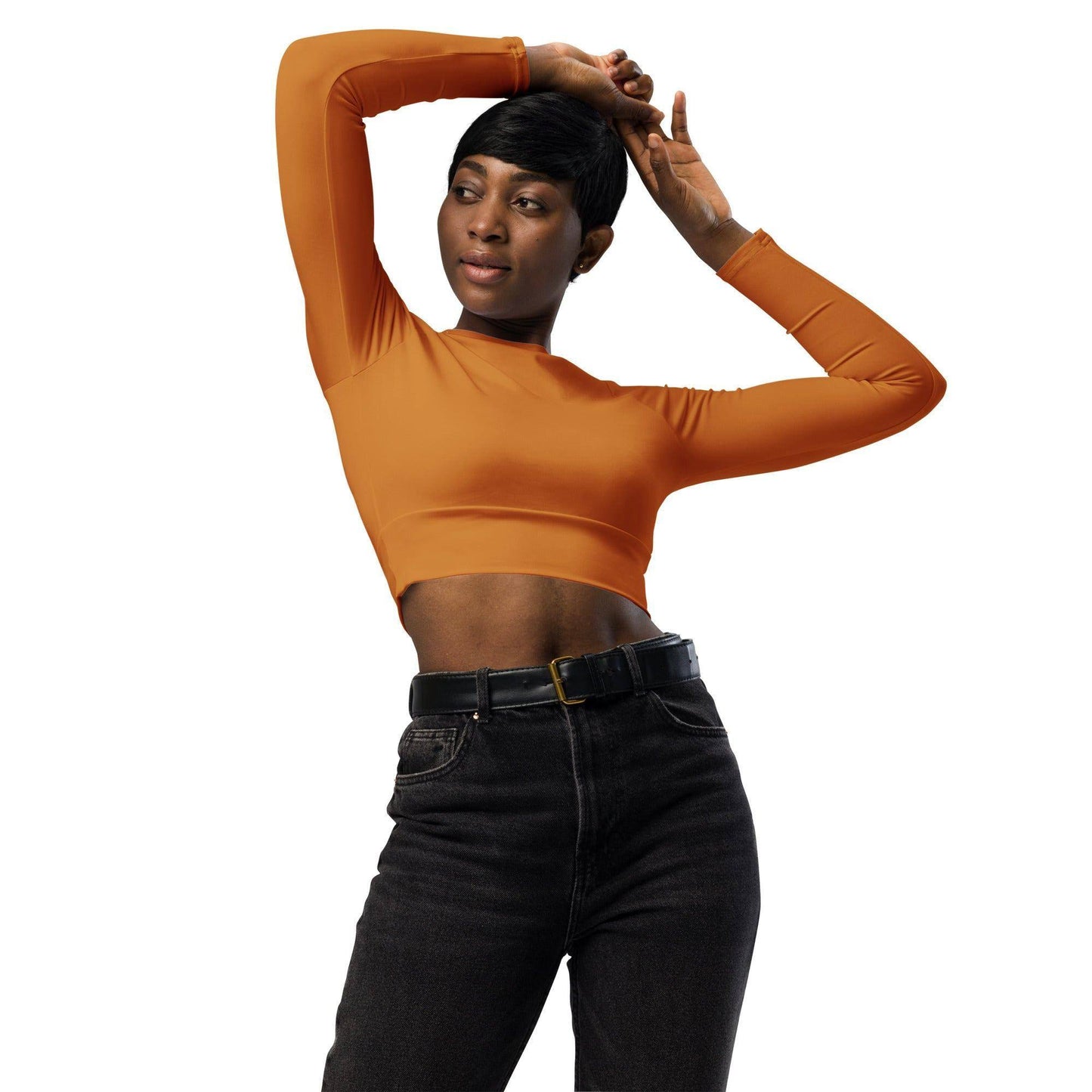 bronze-long-sleeve-damen-crop-top-long-sleeve-crop-top-jlr-design-1 - JLR Design