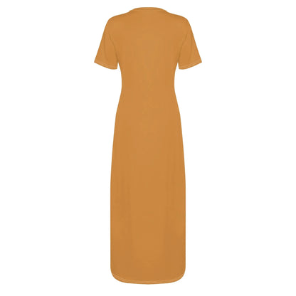 bronze-short-sleeve-long-dress-long-dress-jlr-design-4 - JLR Design