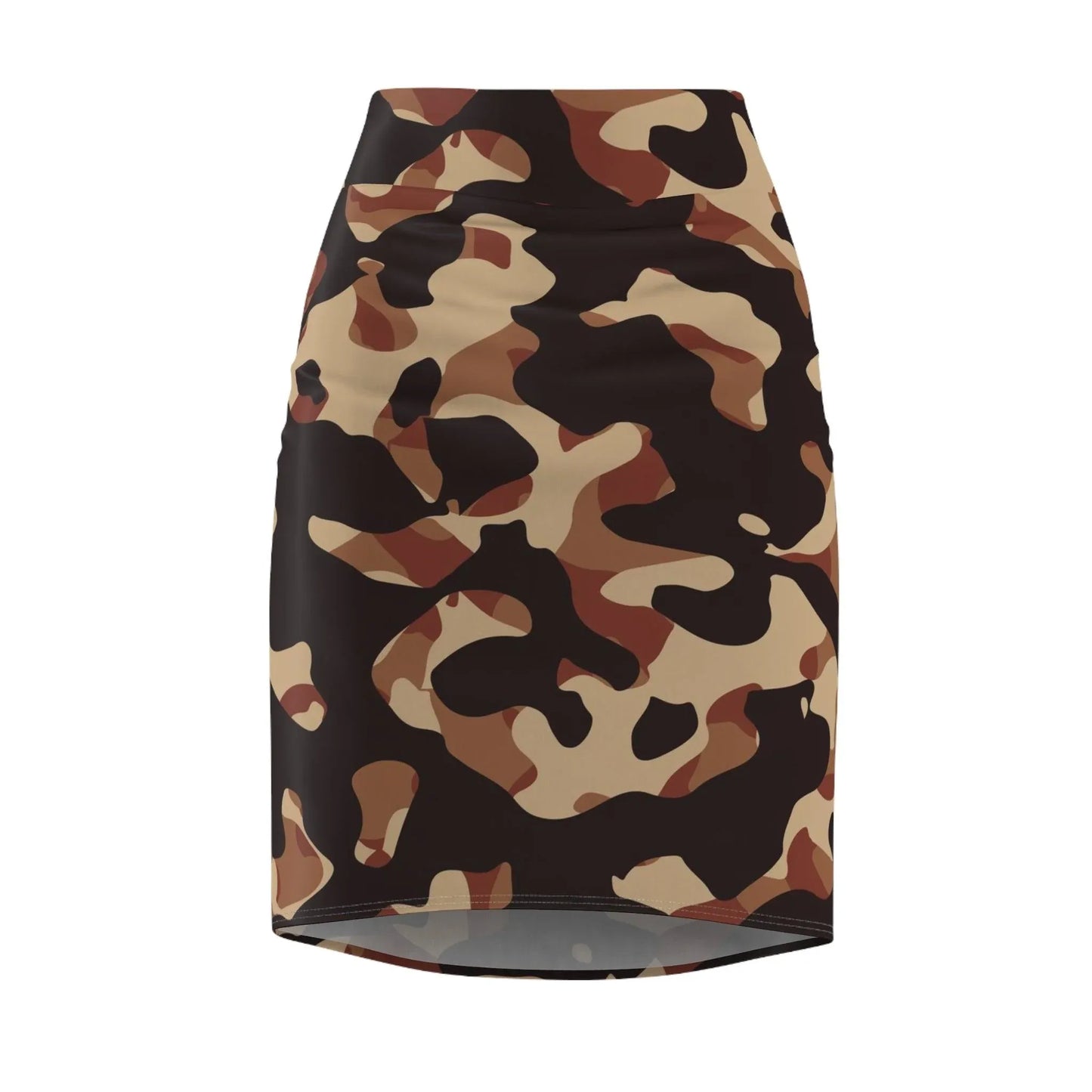 brown-camouflage-bleistiftrock-fur-damen-eleganter-mid-waist-rock-mit-stretch-komfort-bleistiftrock-jlr-design-2 - JLR Design