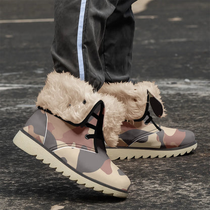 brown-camouflage-chic-boots-mit-pluschfutter-stiefel-jlr-design-1 - JLR Design