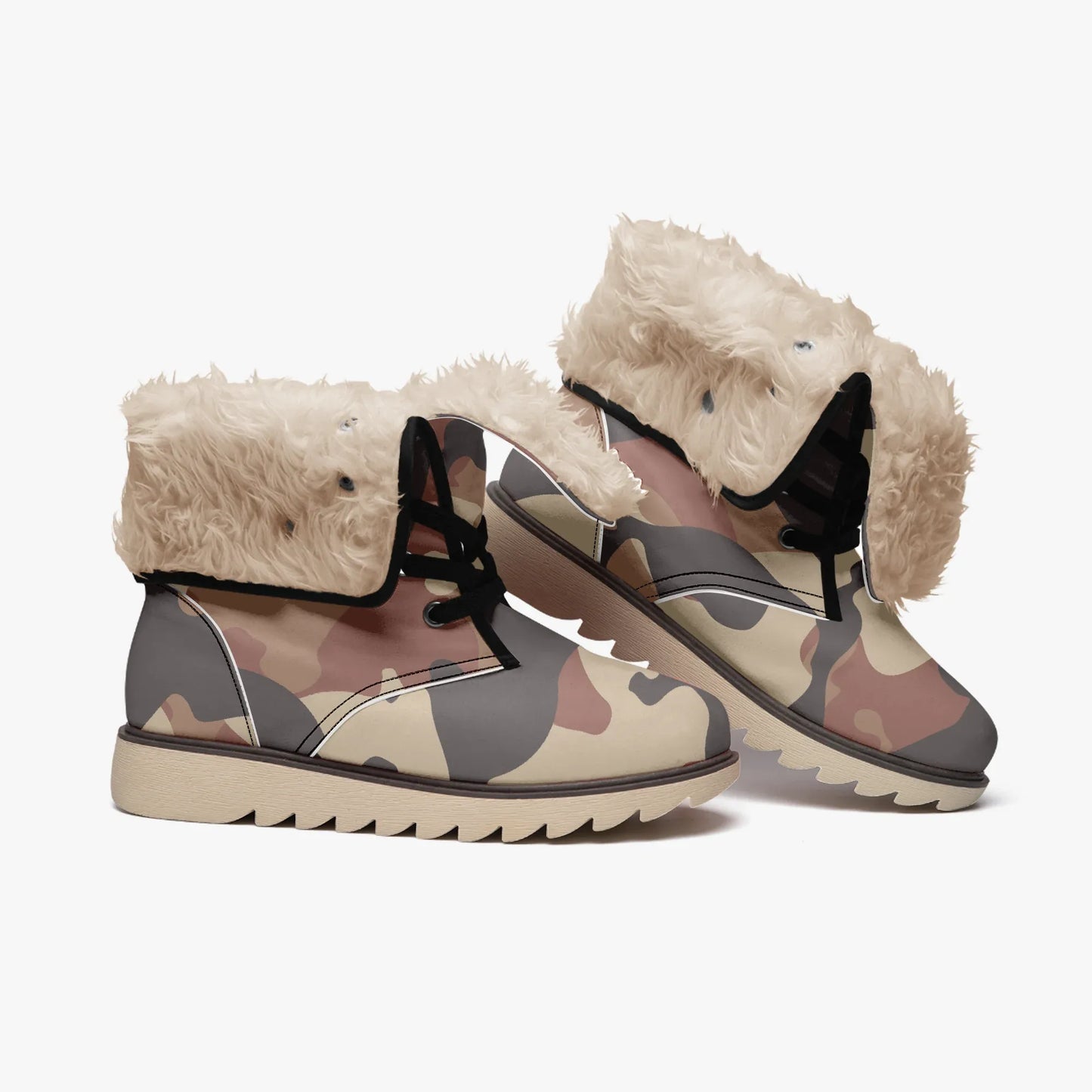 brown-camouflage-chic-boots-mit-pluschfutter-stiefel-jlr-design-4 - JLR Design