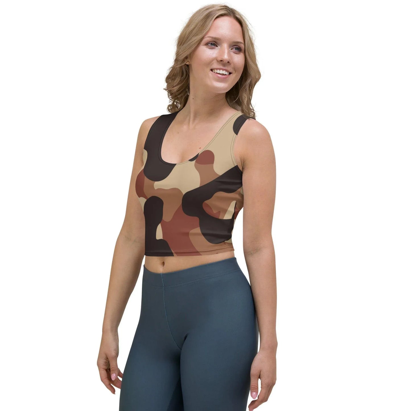 brown-camouflage-damen-crop-top-crop-top-jlr-design-3 - JLR Design