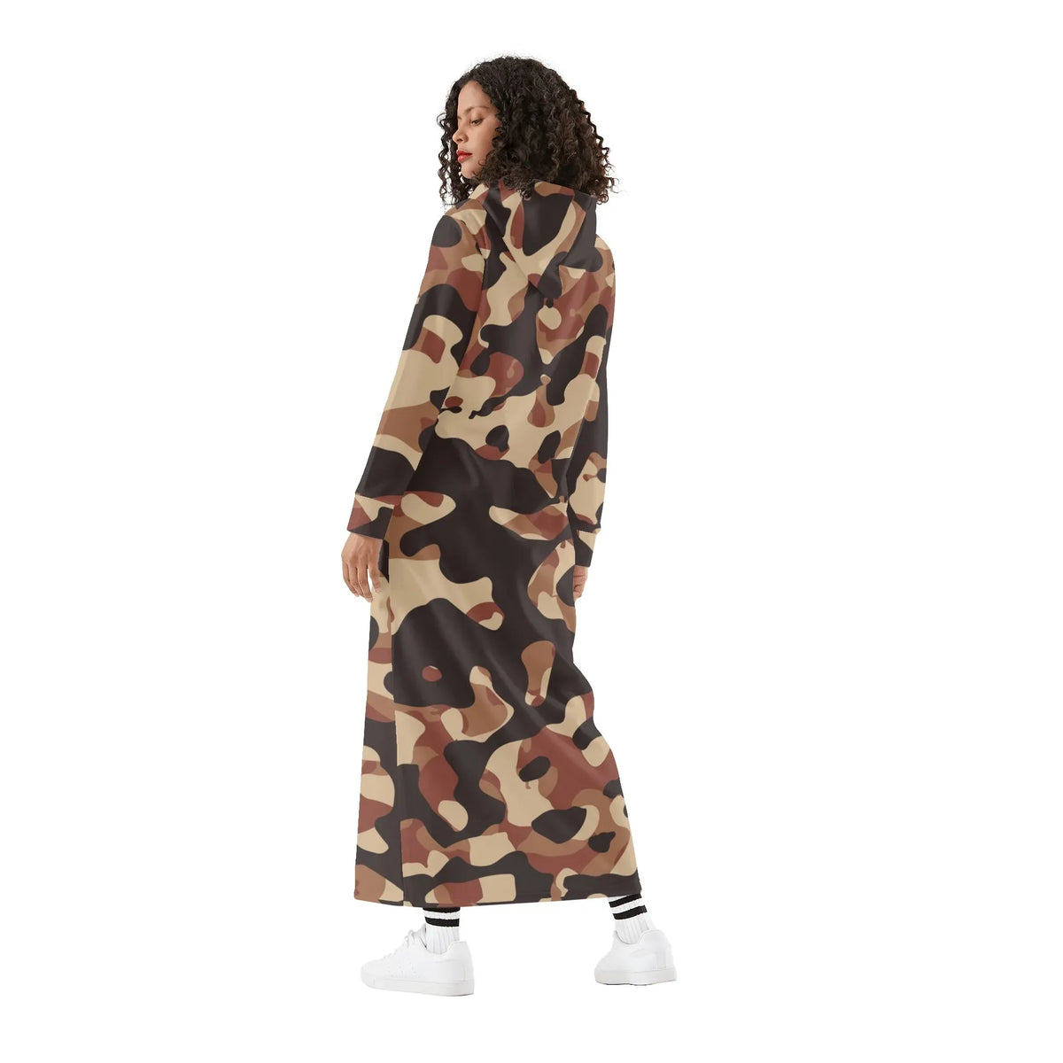 brown-camouflage-damen-maxi-hoodiekleid-knochellanges-kapuzenkleid-aus-weich-angerautem-fleece-hoodiekleid-jlr-design-jlr-design-de-2 - JLR Design