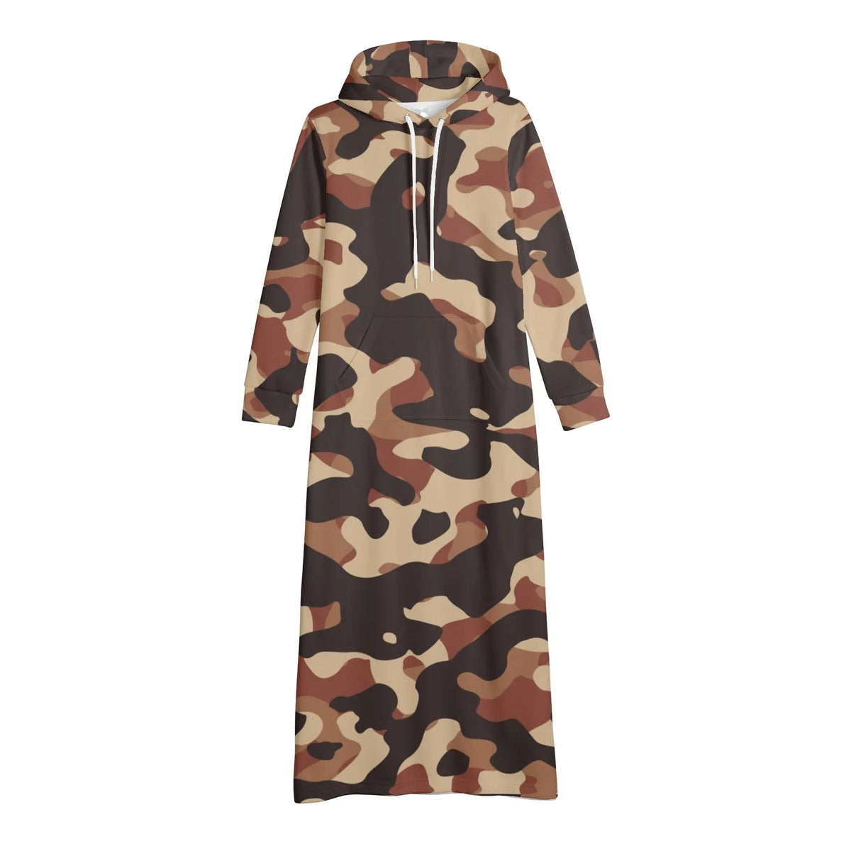brown-camouflage-damen-maxi-hoodiekleid-knochellanges-kapuzenkleid-aus-weich-angerautem-fleece-hoodiekleid-jlr-design-jlr-design-de-4 - JLR Design