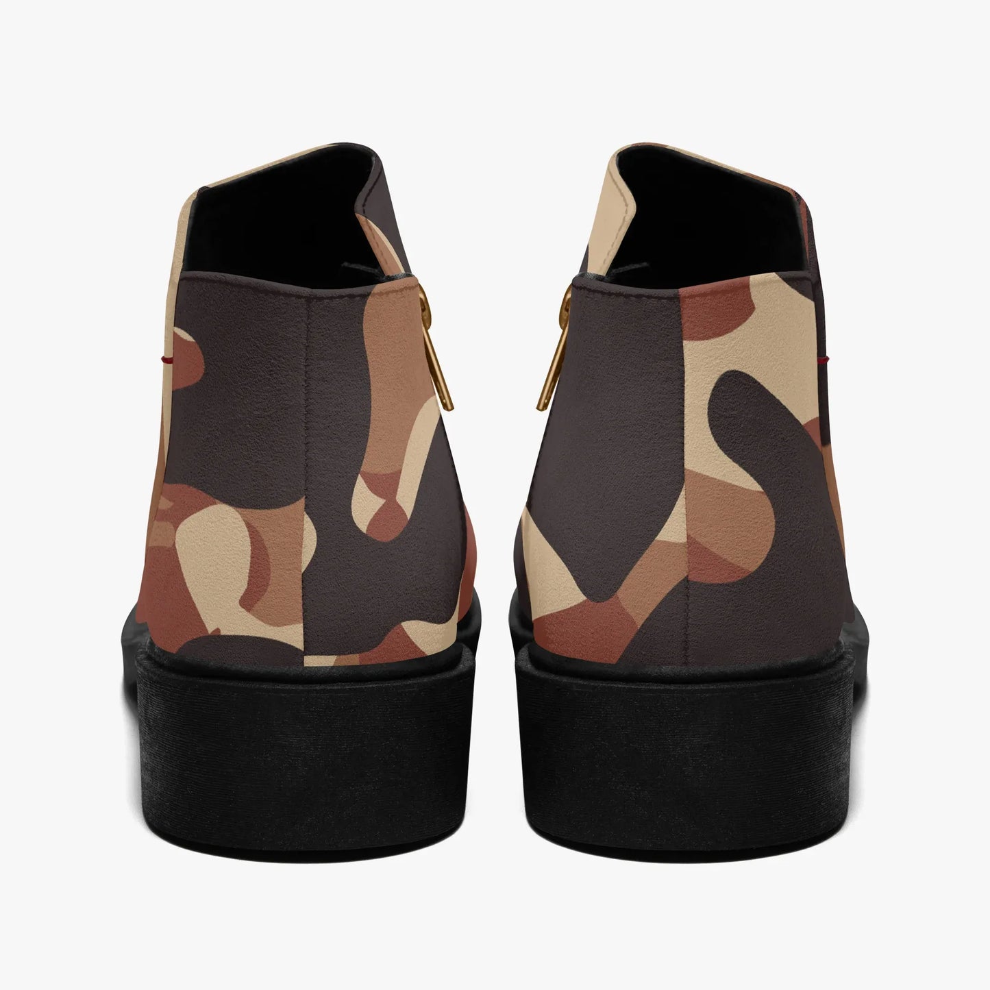 brown-camouflage-elegante-reissverschluss-stiefeletten-stiefeletten-jlr-design-2 - JLR Design