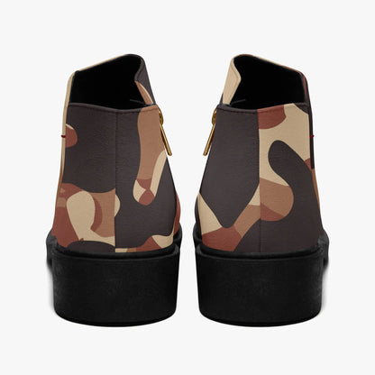 brown-camouflage-elegante-reissverschluss-stiefeletten-stiefeletten-jlr-design-2 - JLR Design