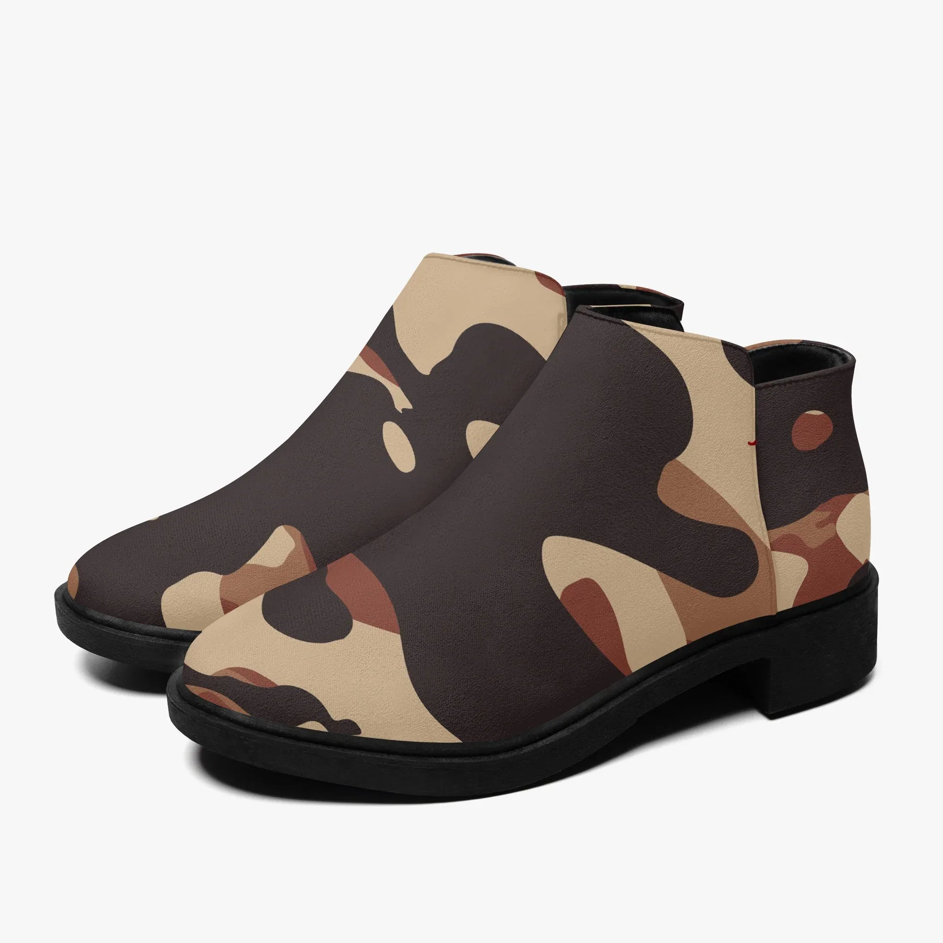 brown-camouflage-elegante-reissverschluss-stiefeletten-stiefeletten-jlr-design-6 - JLR Design