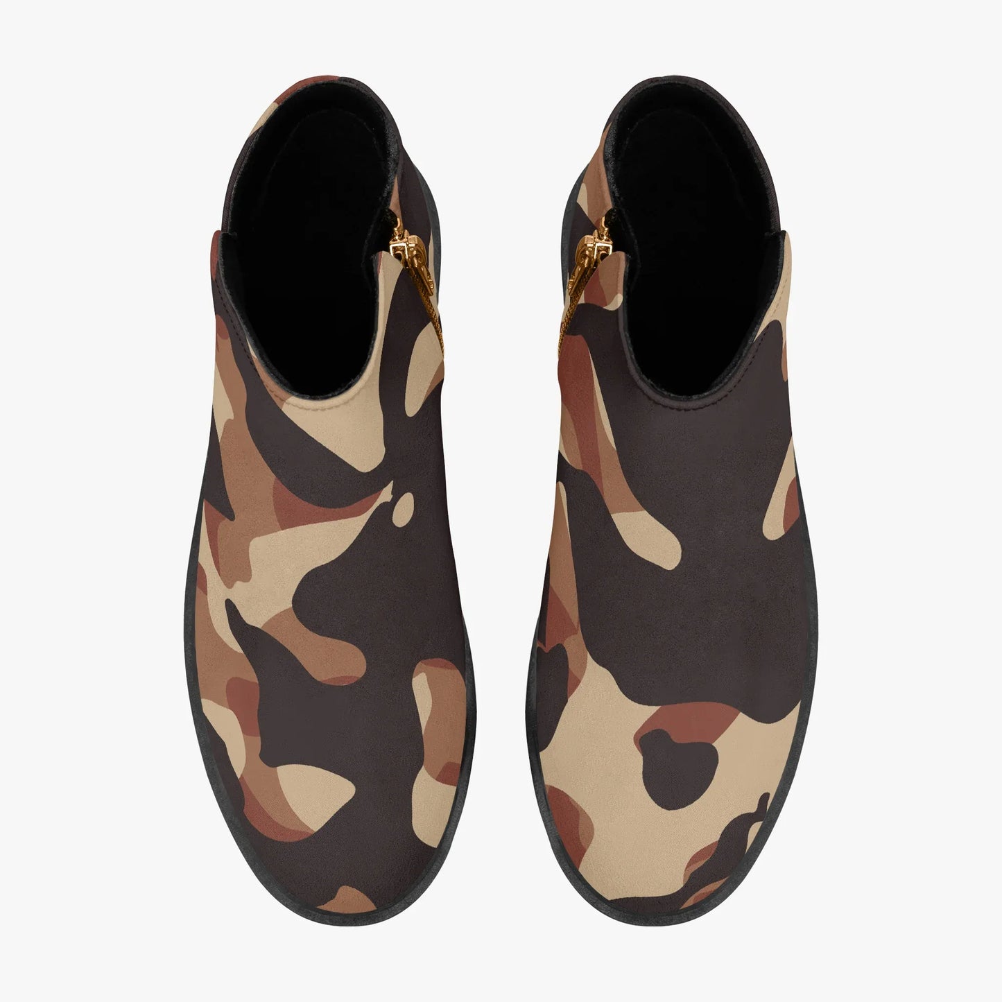 brown-camouflage-elegante-reissverschluss-stiefeletten-stiefeletten-jlr-design-7 - JLR Design