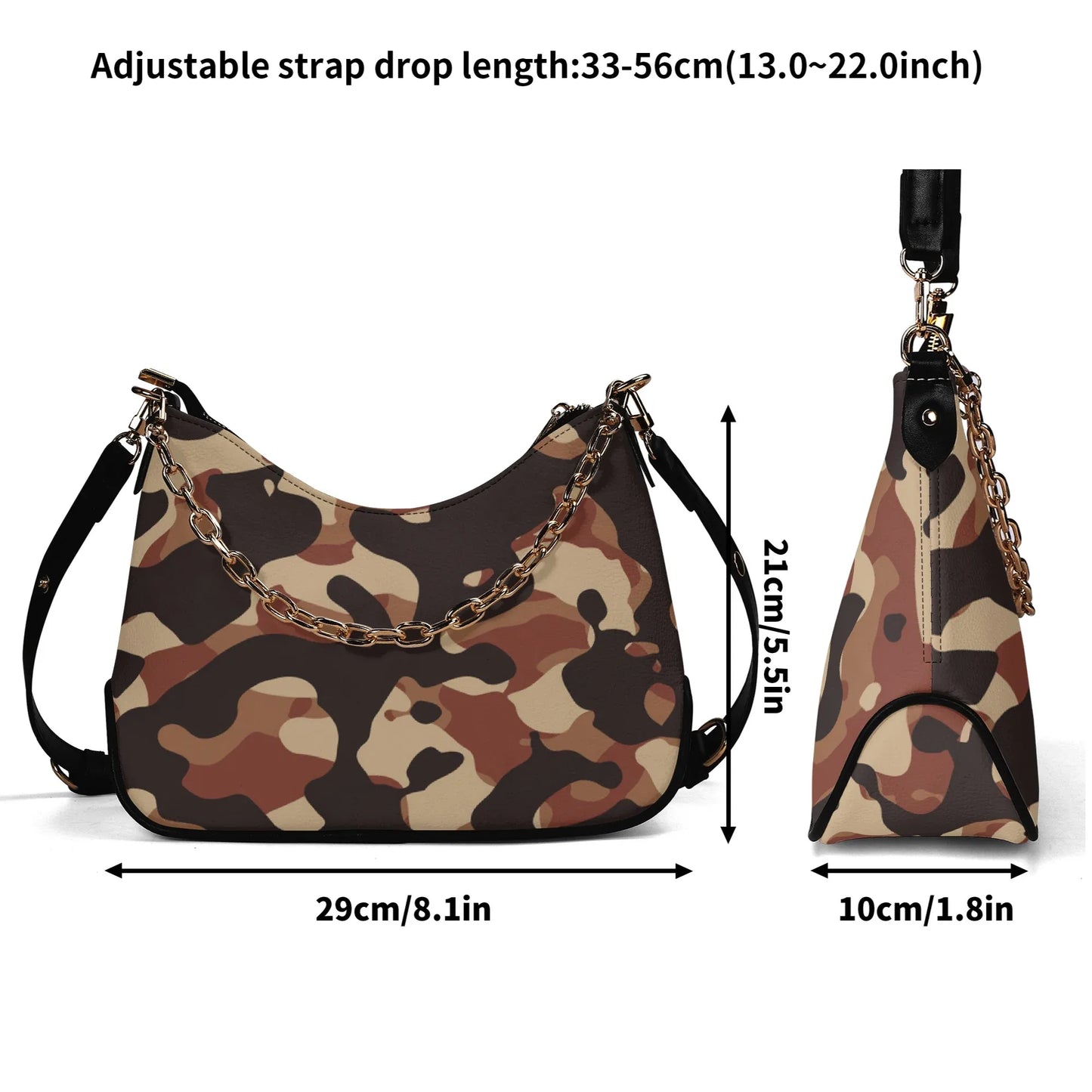 brown-camouflage-elegante-umhangetasche-mit-kette-umhangetasche-jlr-design-7 - JLR Design