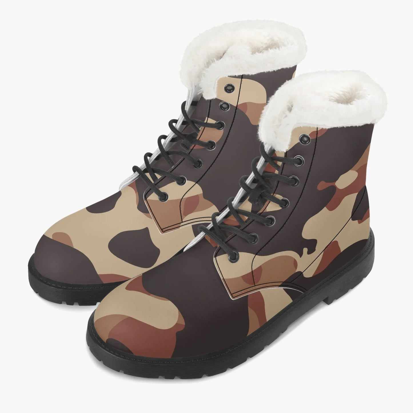 brown-camouflage-faux-fur-leder-boots-boots-jlr-design-2 - JLR Design