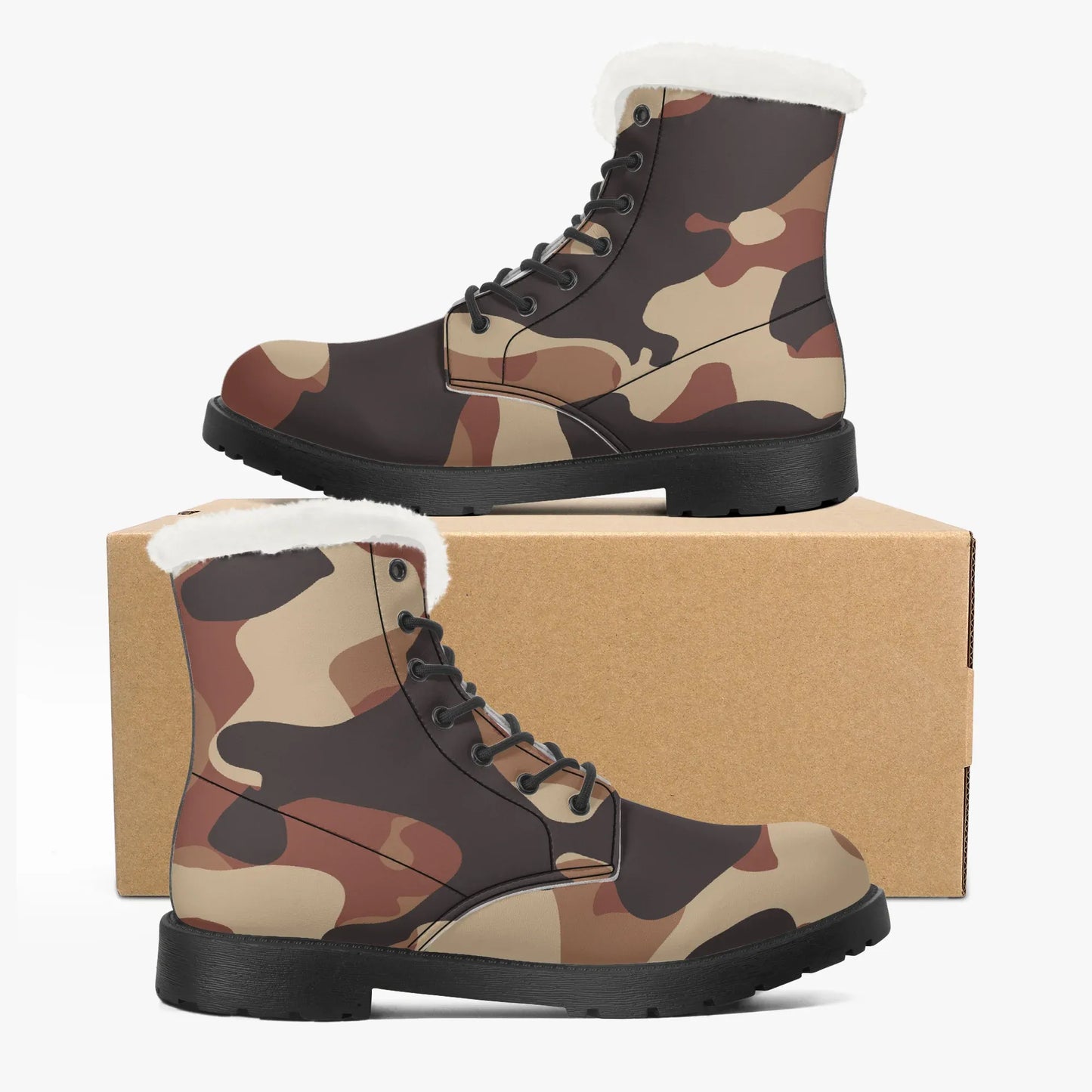 brown-camouflage-faux-fur-leder-boots-boots-jlr-design-5 - JLR Design