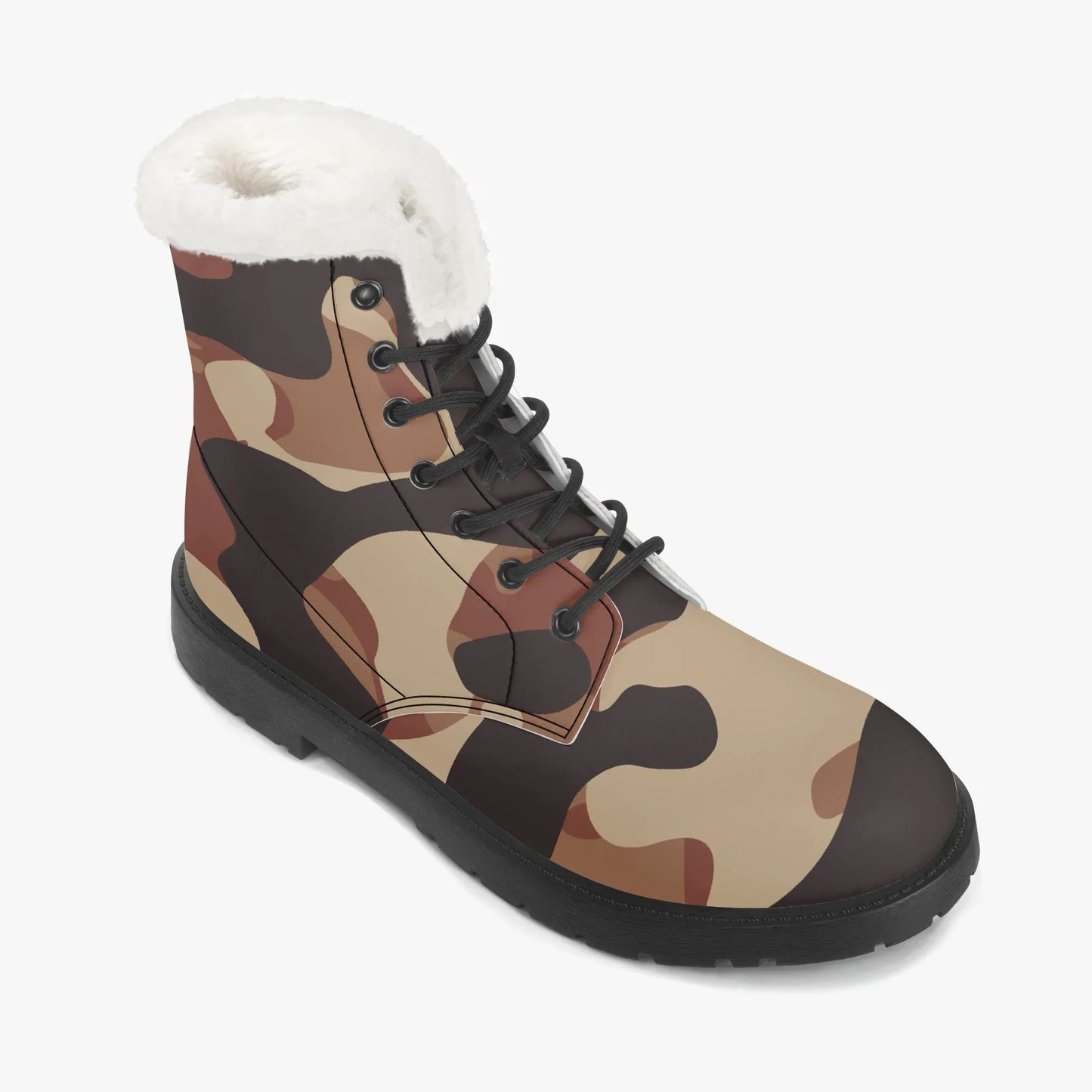 brown-camouflage-faux-fur-leder-boots-boots-jlr-design-7 - JLR Design