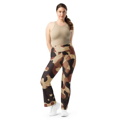brown-camouflage-high-waist-flare-leggings-flare-leggings-jlr-design-4 - JLR Design