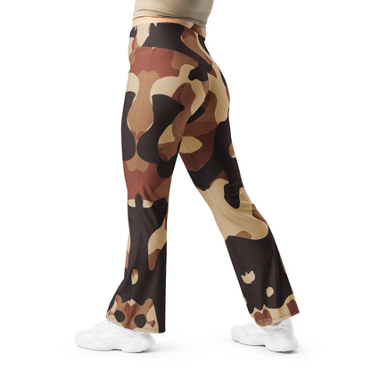 brown-camouflage-high-waist-flare-leggings-flare-leggings-jlr-design-5 - JLR Design