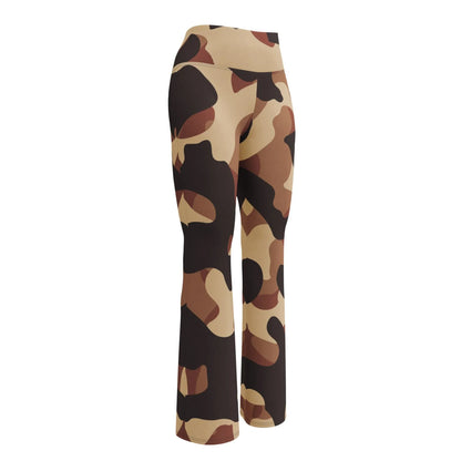 brown-camouflage-high-waist-flare-leggings-flare-leggings-jlr-design-6 - JLR Design