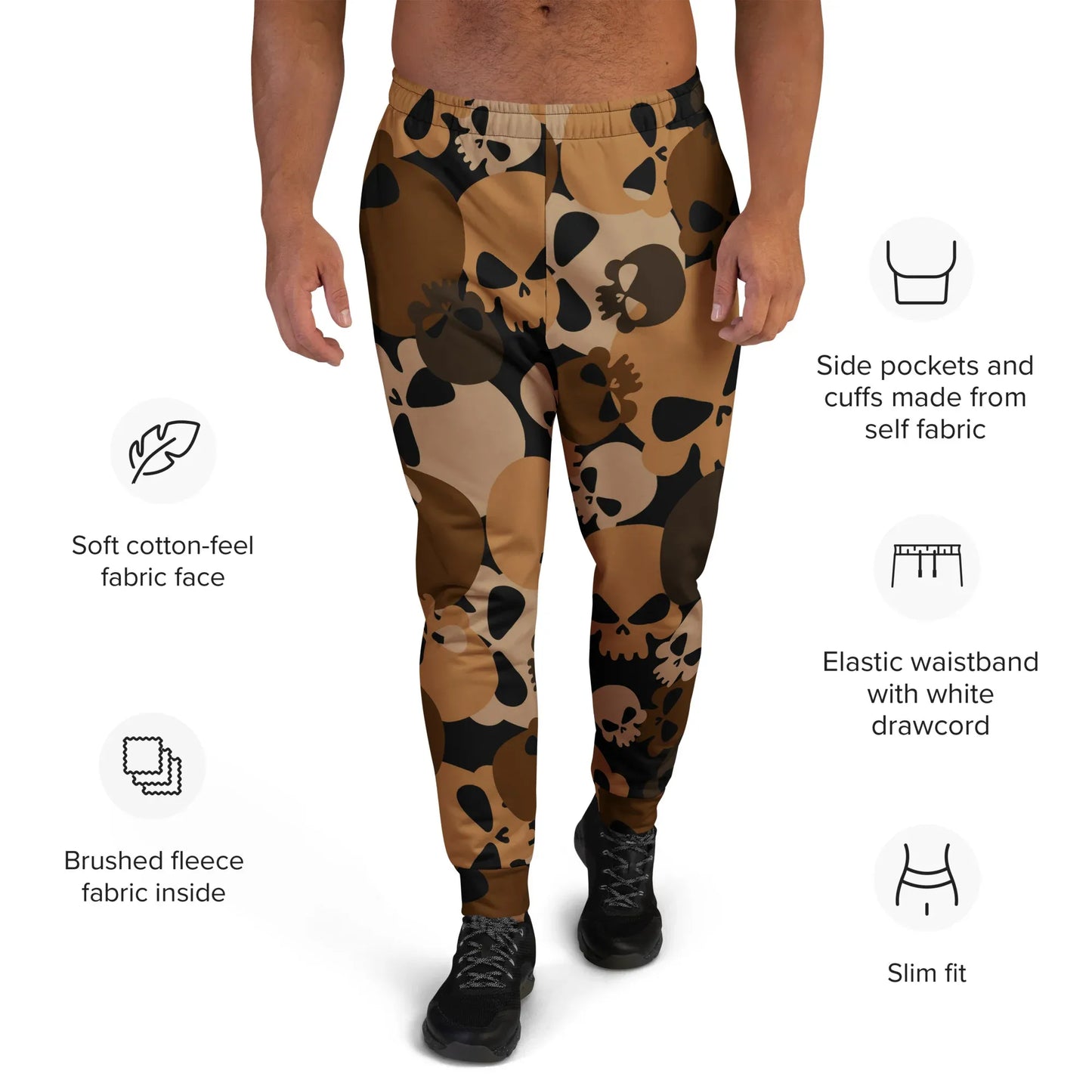 brown-skull-herren-jogginghose-jogginghose-jlr-design-7 - JLR Design