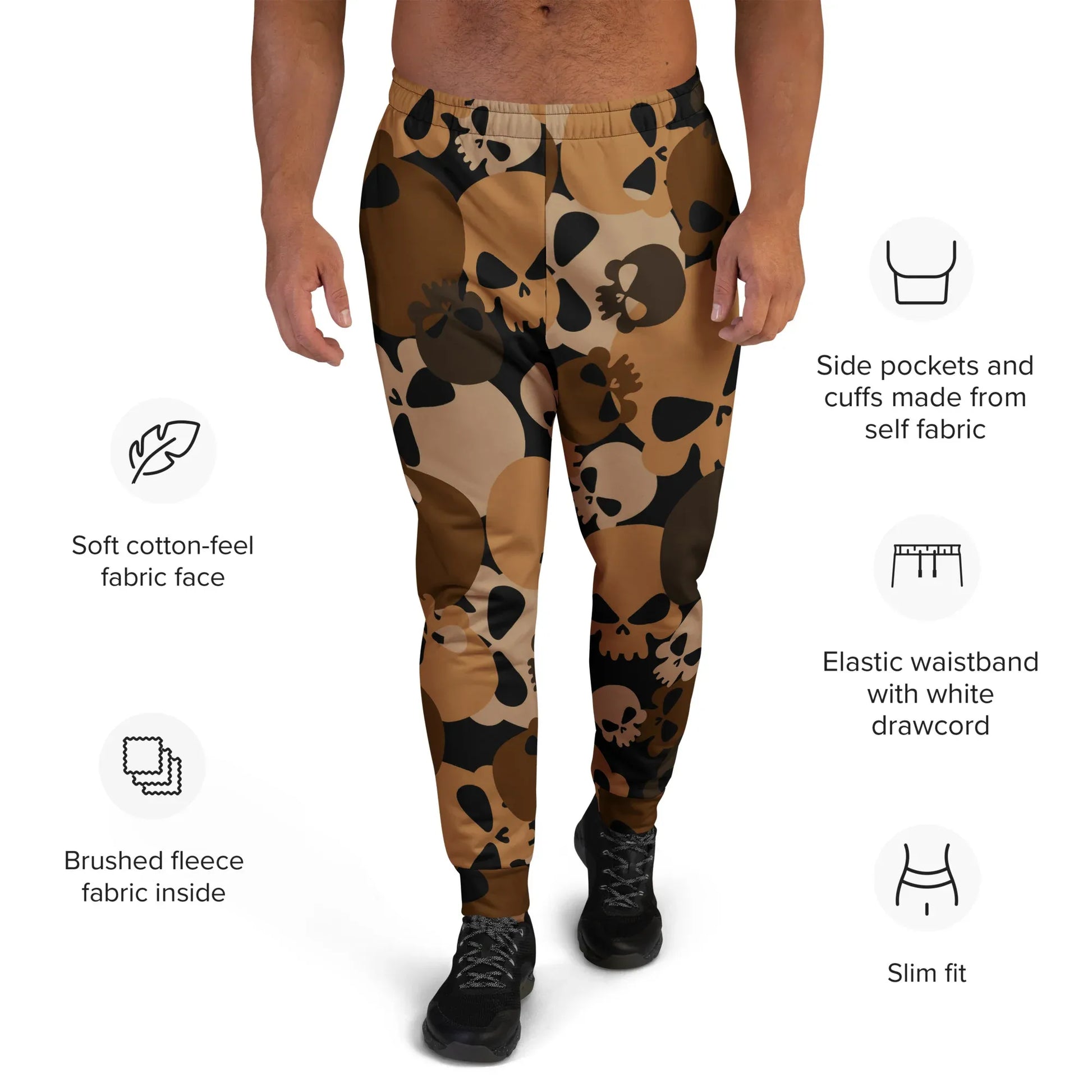 brown-skull-herren-jogginghose-jogginghose-jlr-design-7 - JLR Design