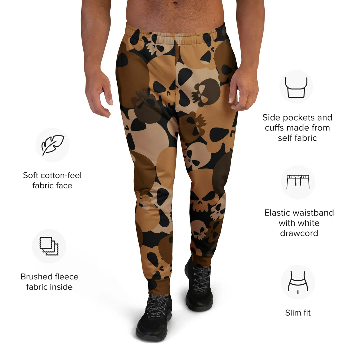 brown-skull-herren-jogginghose-jogginghose-jlr-design-jlr-design-de-7 - JLR Design