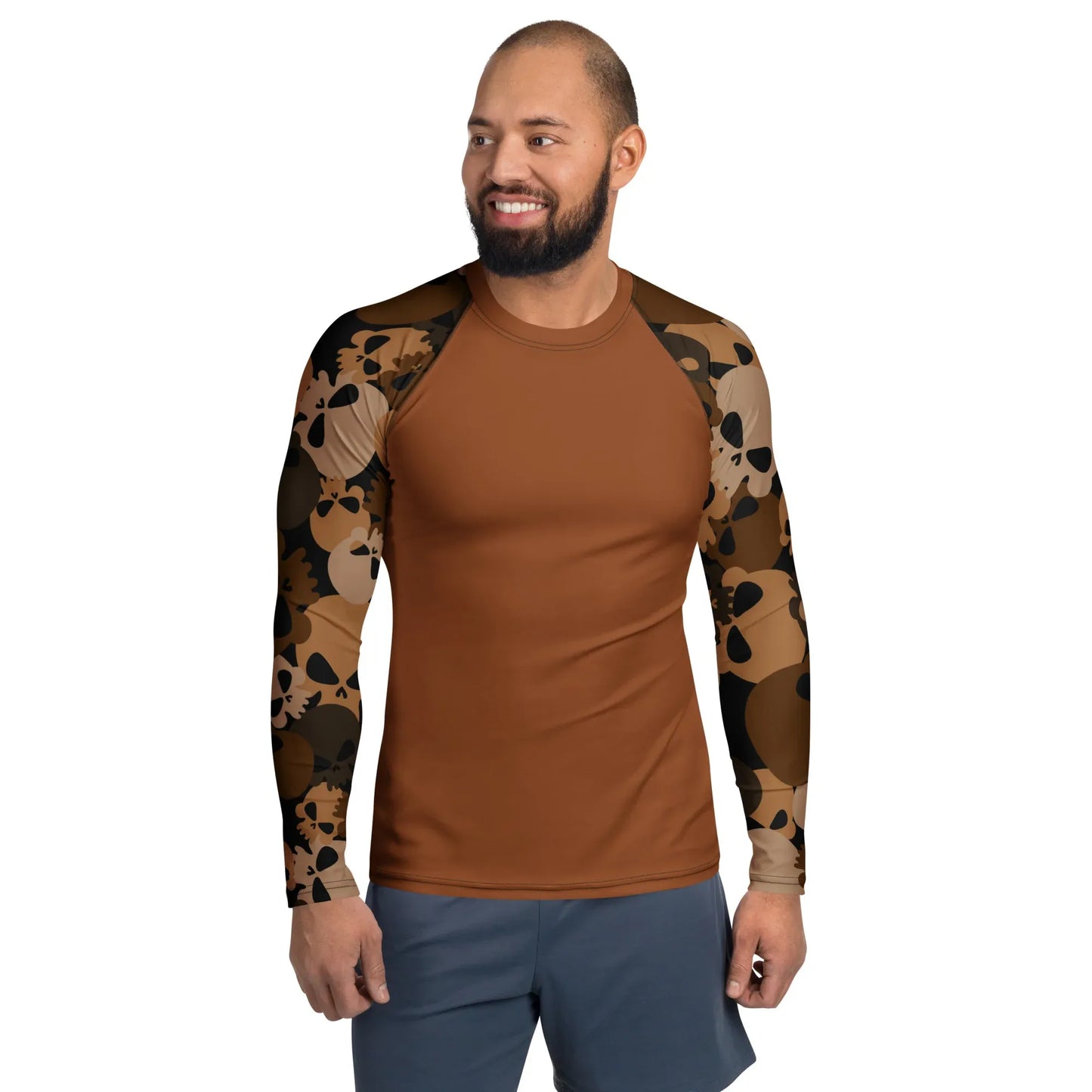 brown-skull-herren-rash-guard-rash-guard-jlr-design-1 - JLR Design