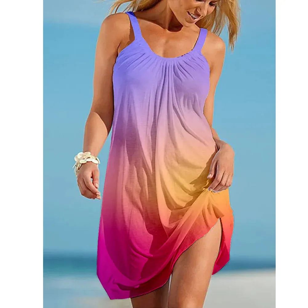 buntes-rainbow-midi-sommerkleid-kleid-jlr-design-13 - JLR Design