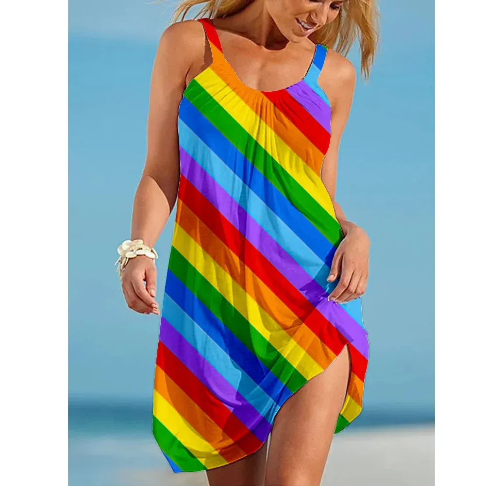 buntes-rainbow-midi-sommerkleid-kleid-jlr-design-14 - JLR Design