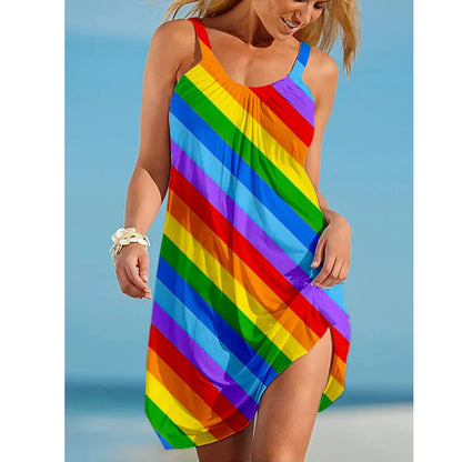 buntes-rainbow-midi-sommerkleid-kleid-jlr-design-14 - JLR Design