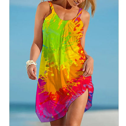 buntes-rainbow-midi-sommerkleid-kleid-jlr-design-17 - JLR Design