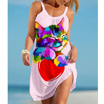buntes-rainbow-midi-sommerkleid-kleid-jlr-design-18 - JLR Design